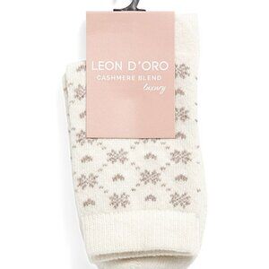LEON D'ORO Made In Italy Wool And Cashmere Blend Sock